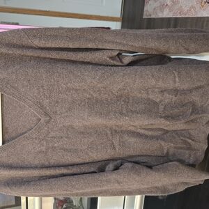 Cashmere Men's Brown V-Neck Sweater